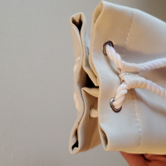 Brand new Dior drawstring pouch bag  beautiful statin cotton canvas bag CD log - Picture 3 of 3